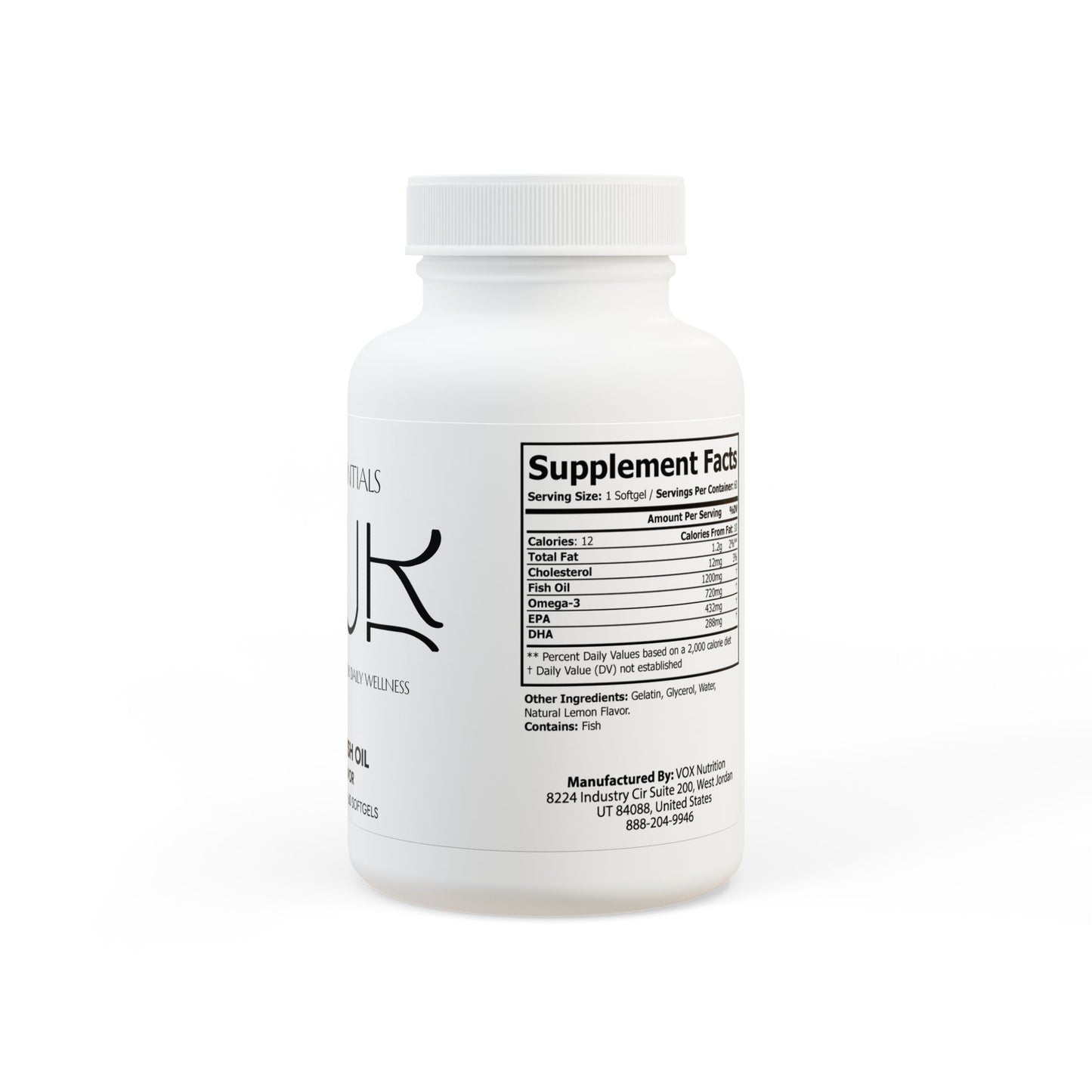 Nour Quiet Essentials | Omega 3 Fish Oil Supplement (60 Softgels)